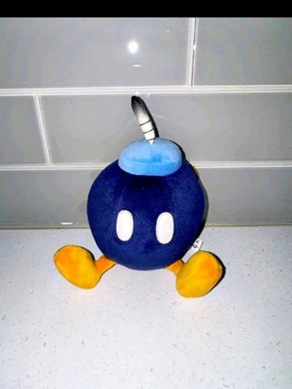 Nintendo Super Mario Blue Bob-omb Plush Blue & Yellow